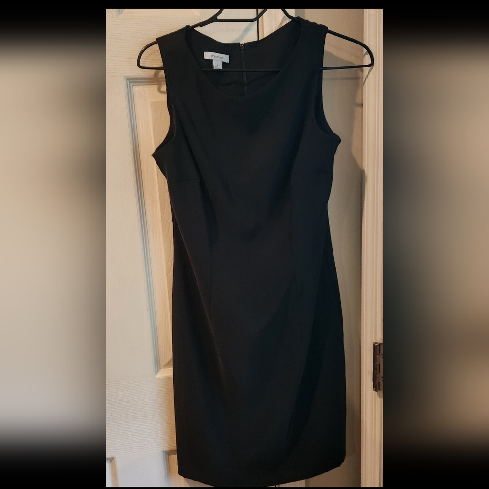 Dress barn women's sleeveless black dress 8 polyester spandex